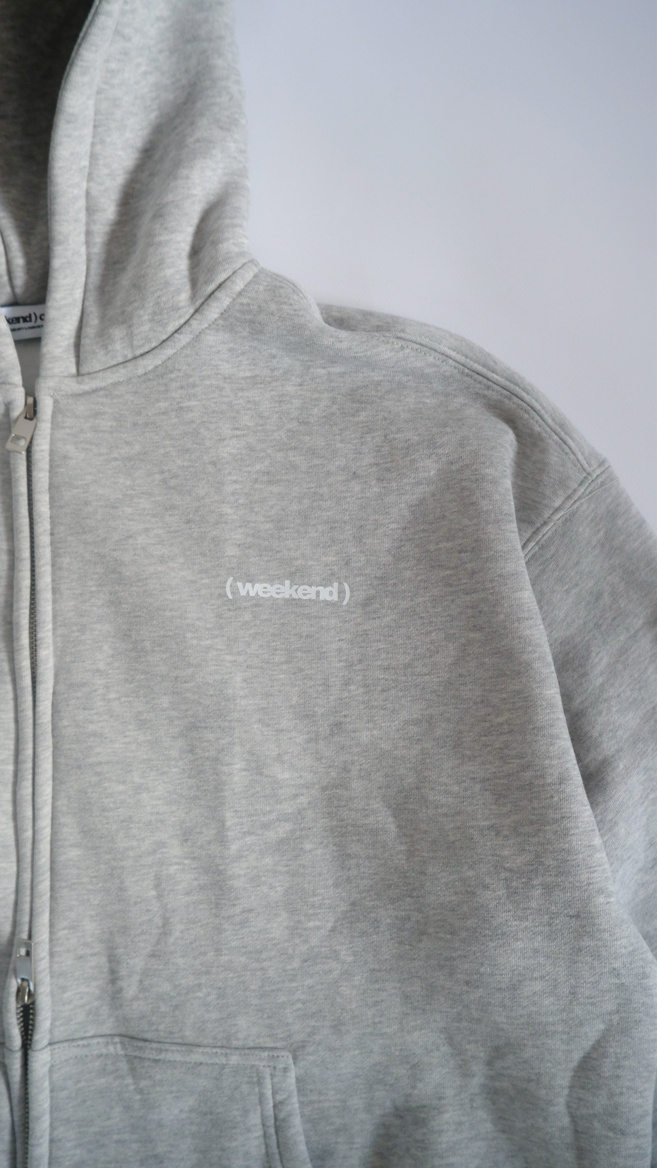 Zip Up Hoodie Weekend Logo - Flower Grey – Weekend Crew